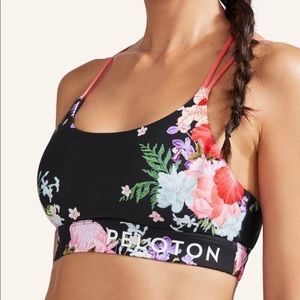 Peloton Limited Edition AAPI Month Floral Sports Bra Size S in Black